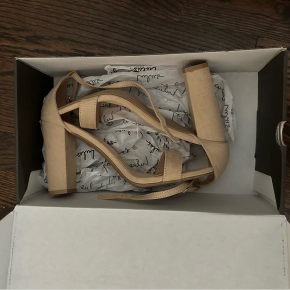 Lulu’s Natural Tan Suede High Heels - Picture 2 of 4